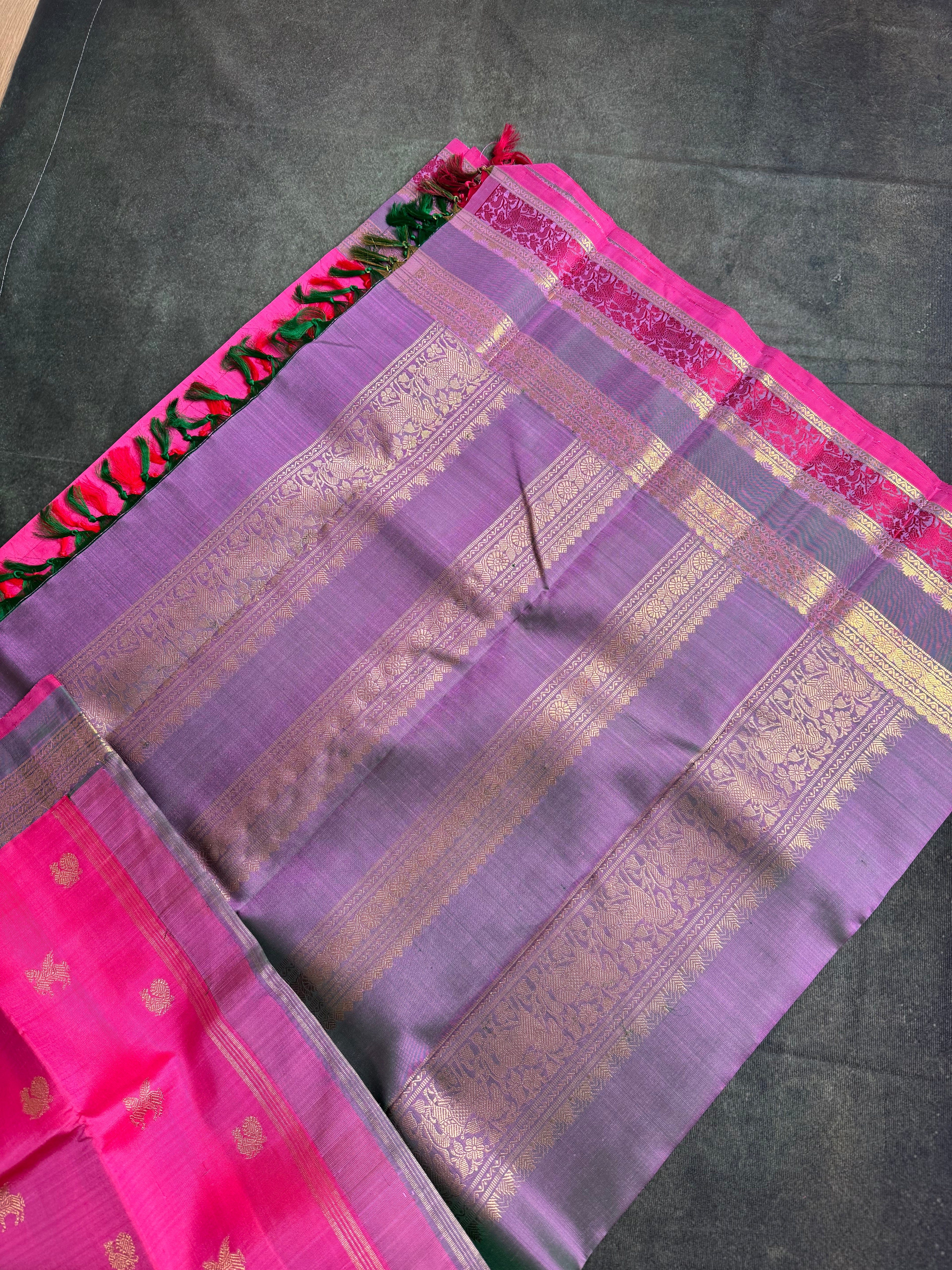 Rani pink Kanchipuram silk saree