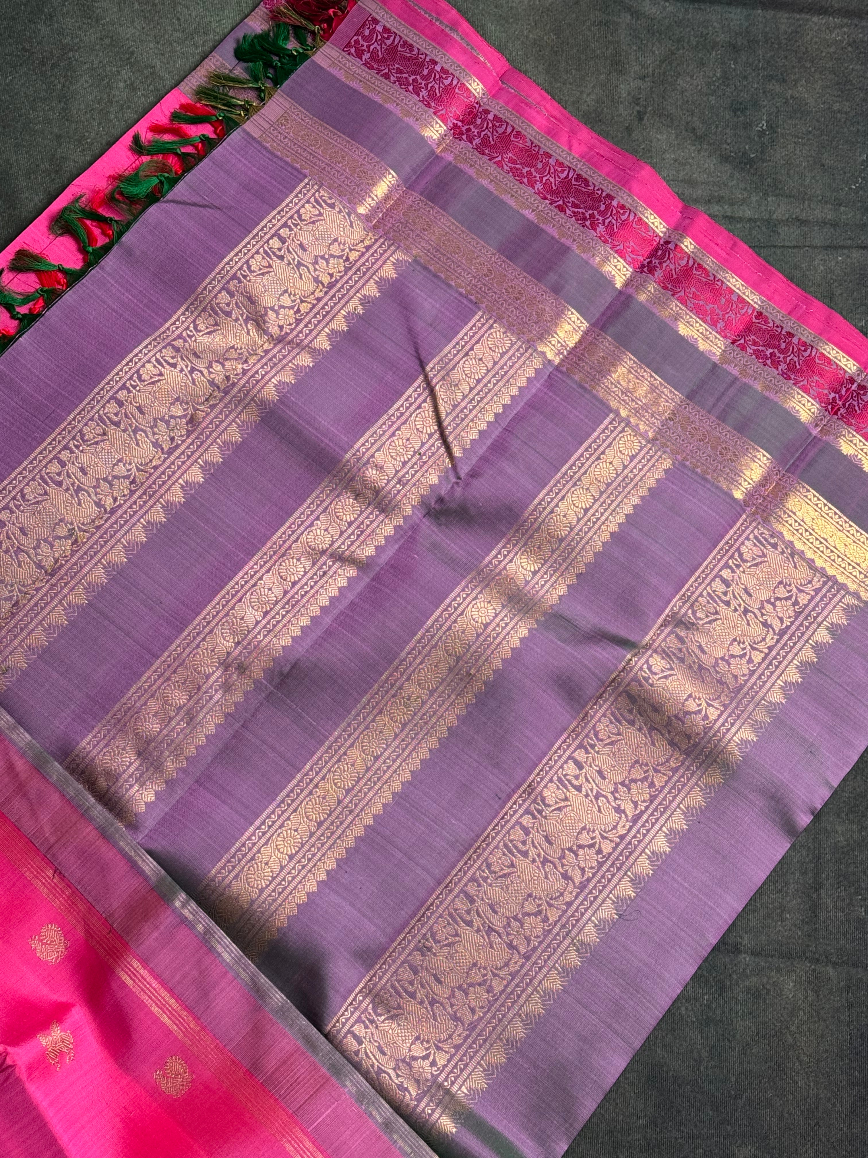 Rani pink Kanchipuram silk saree