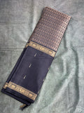 Black Mubaham Silk-on-Silk Kanchipuram saree