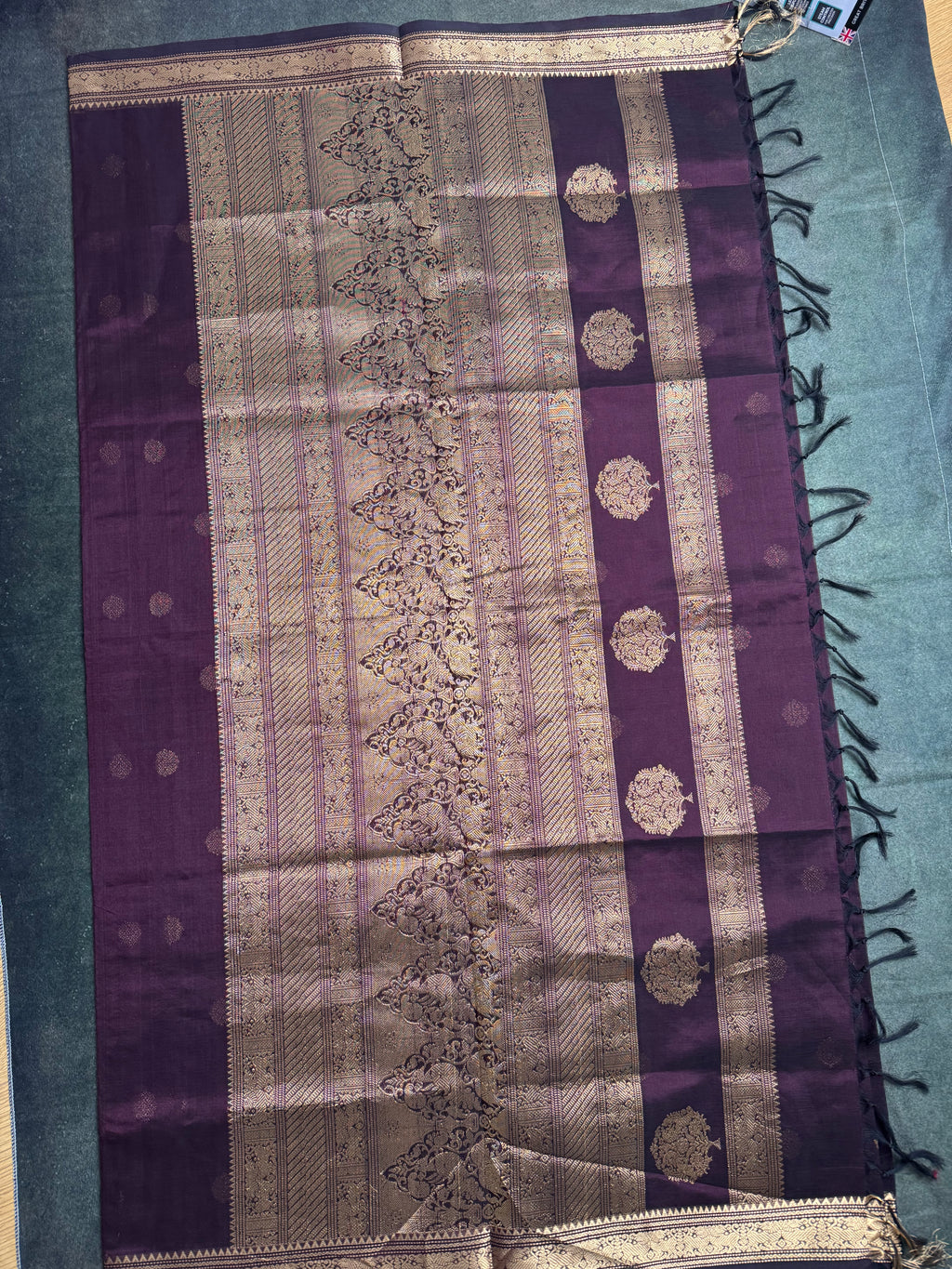 Rich coffee brown silk cotton saree