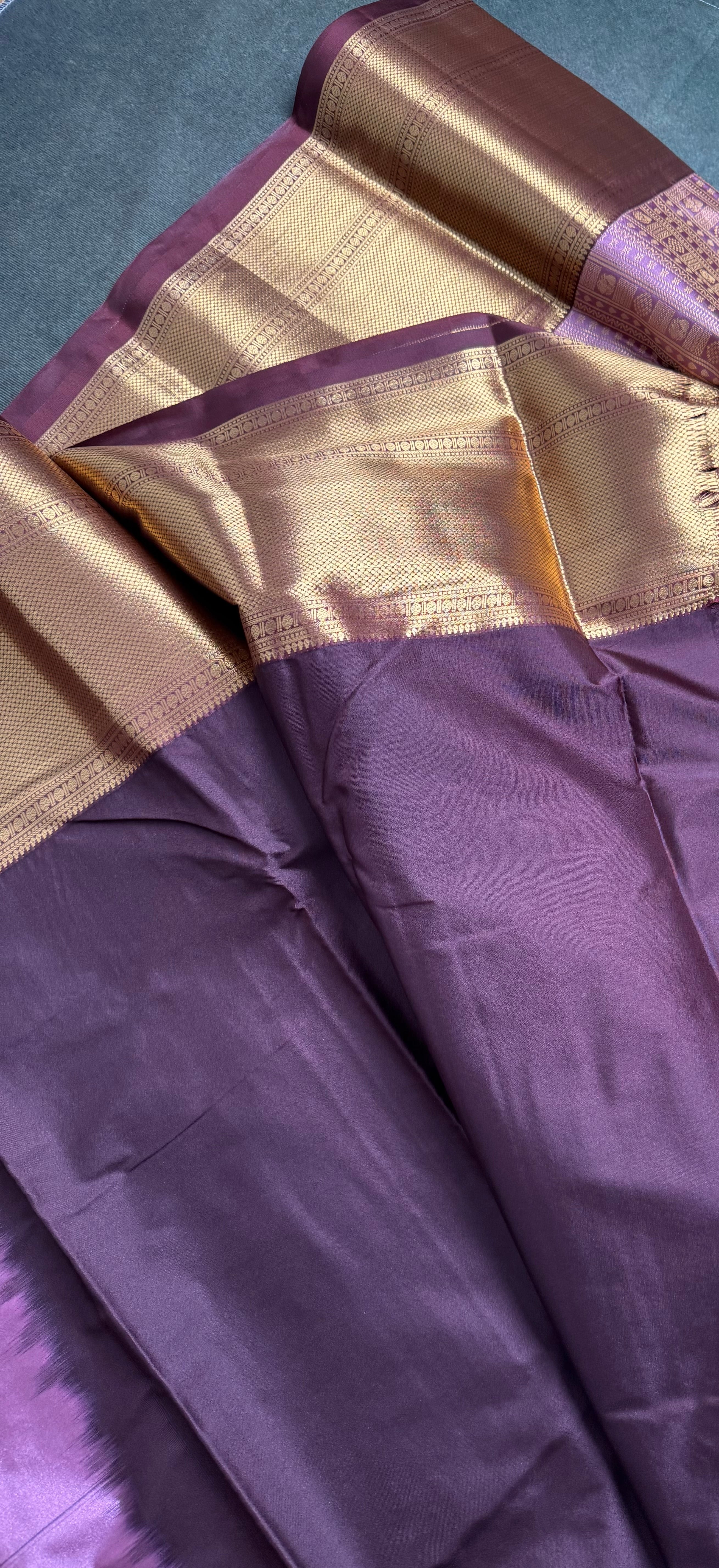 Semi Kanchi Silk Saree – Dusty Lavender Pink