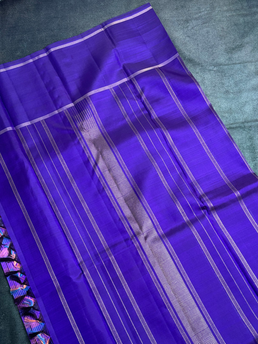 Royal purple Vazhaipoo vari Kanchipuram silk saree