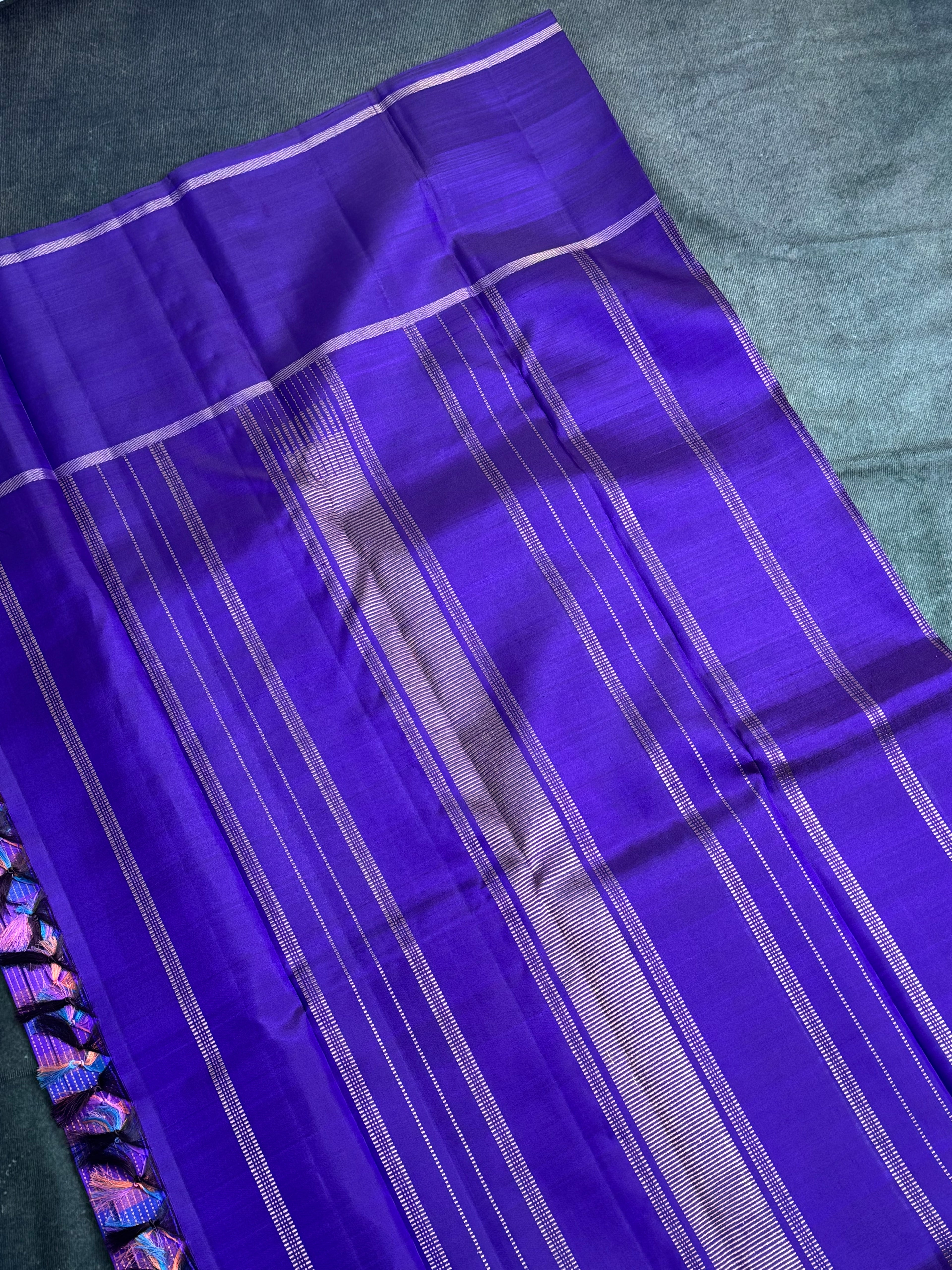 Royal purple Vazhaipoo vari Kanchipuram silk saree