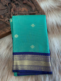 Turquoise semi silk saree