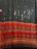 All over body mirror detailing ajrak saree