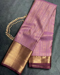 Semi Kanchi Silk Saree – Dusty Lavender Pink