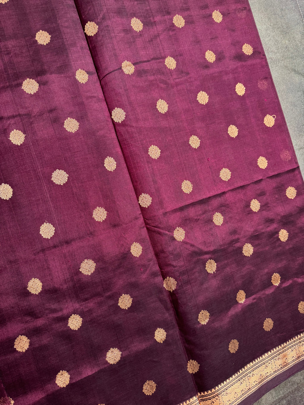 Rich coffee brown silk cotton saree
