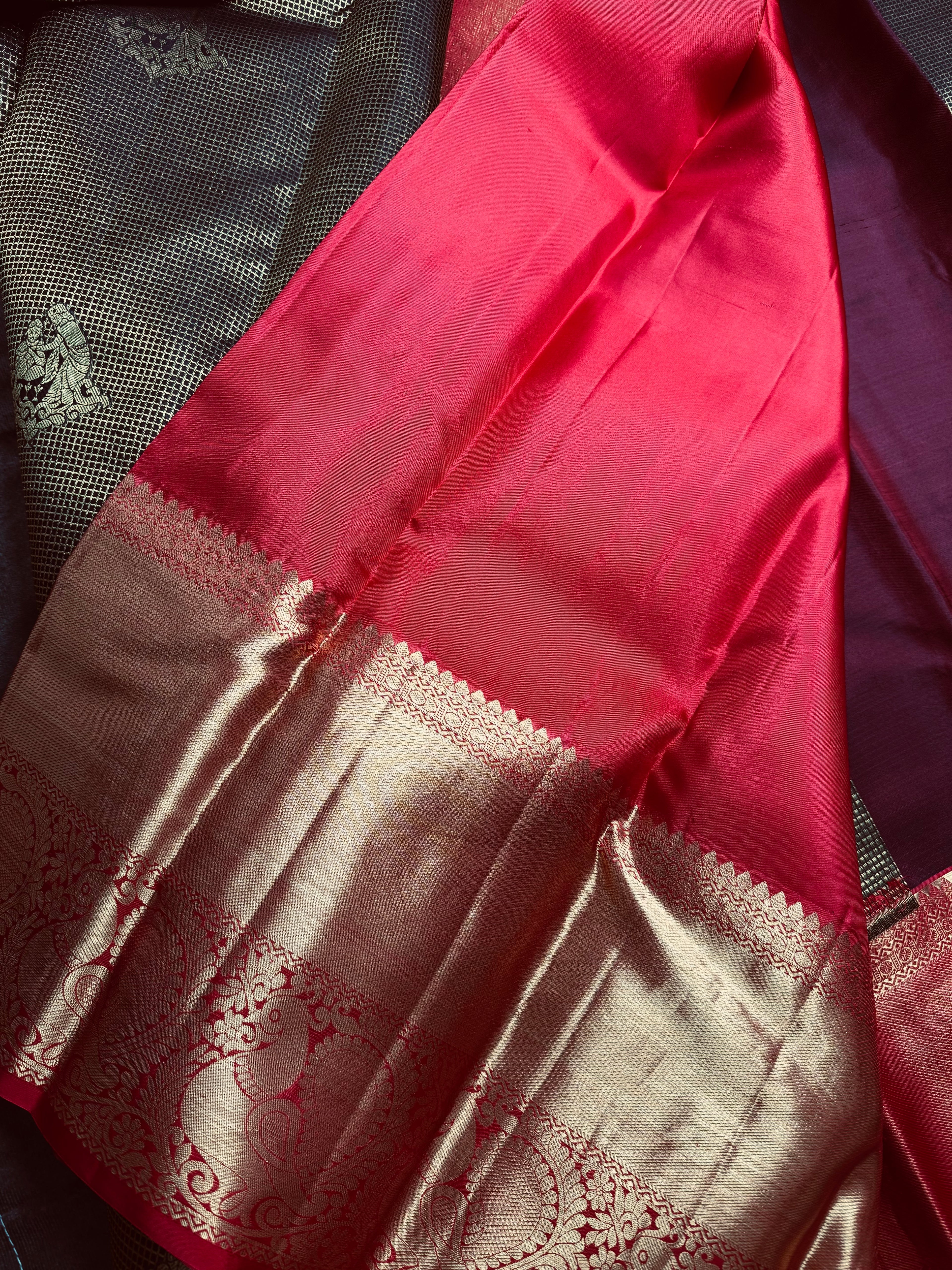 Mehendi Green Kanchipuram silk saree