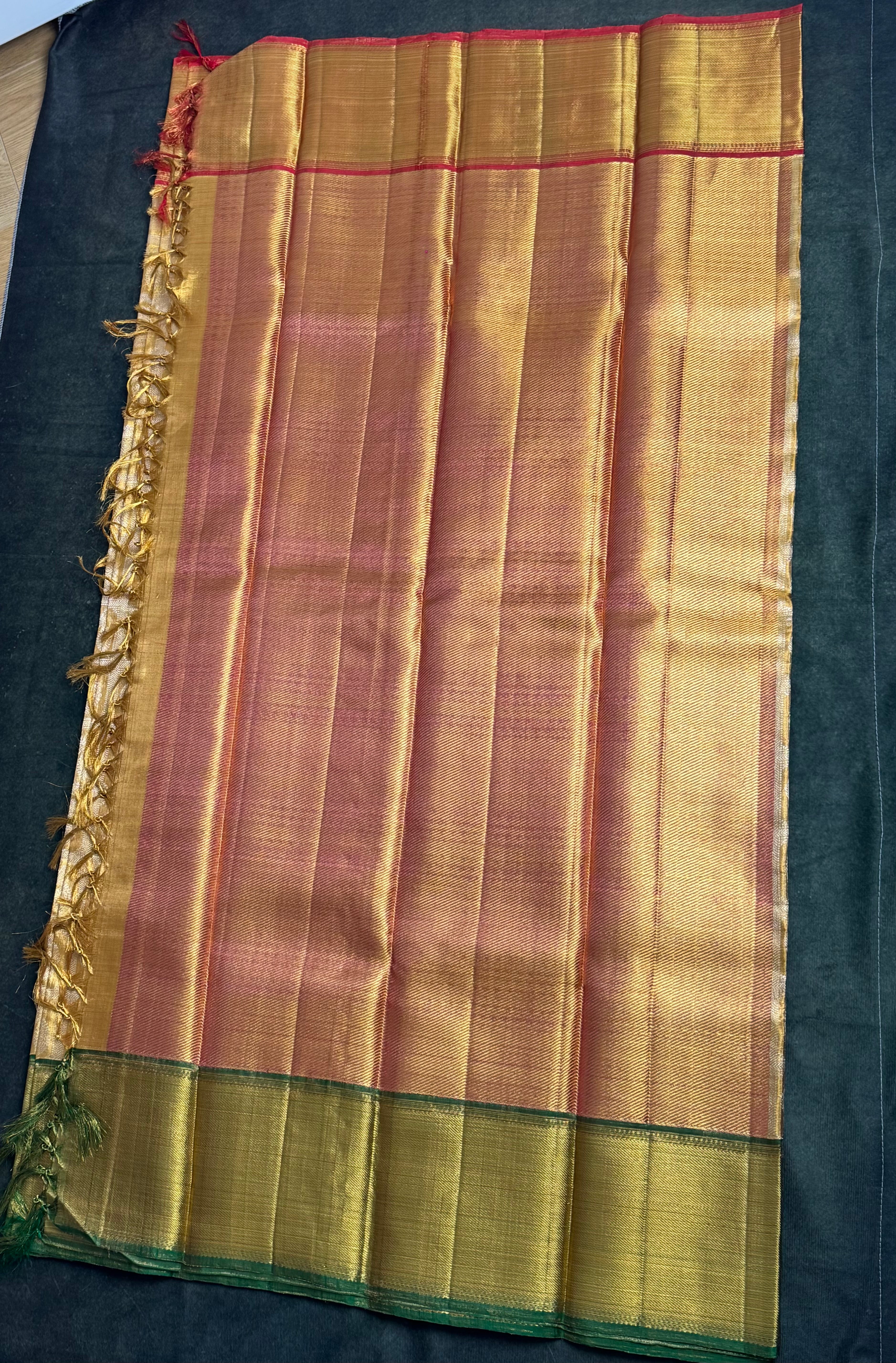 Gold Kanchipuram Tissue Silk Saree
