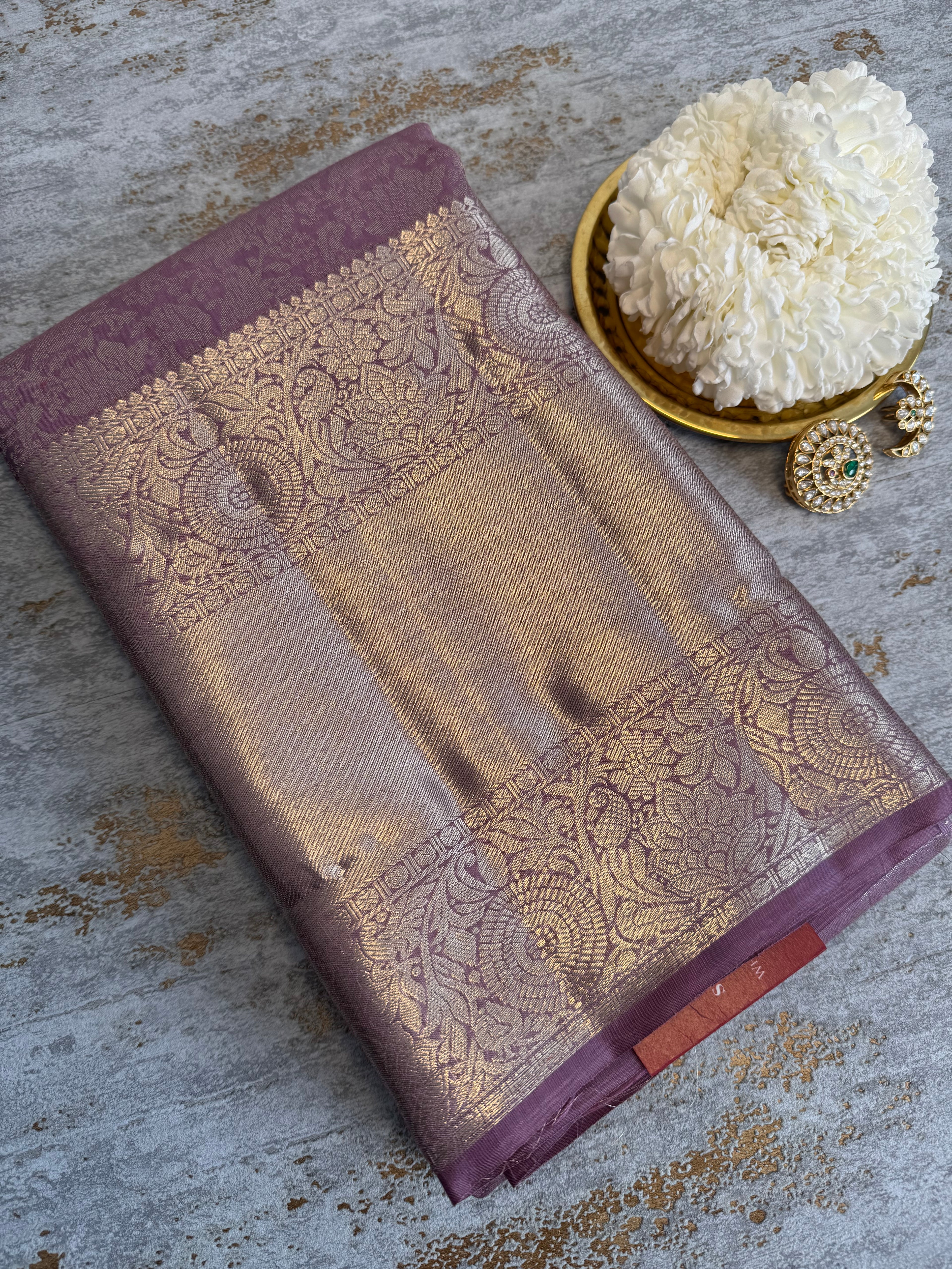 Mauve Kanchipuram Silk Saree
