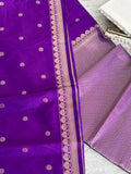 Purple semi soft saree