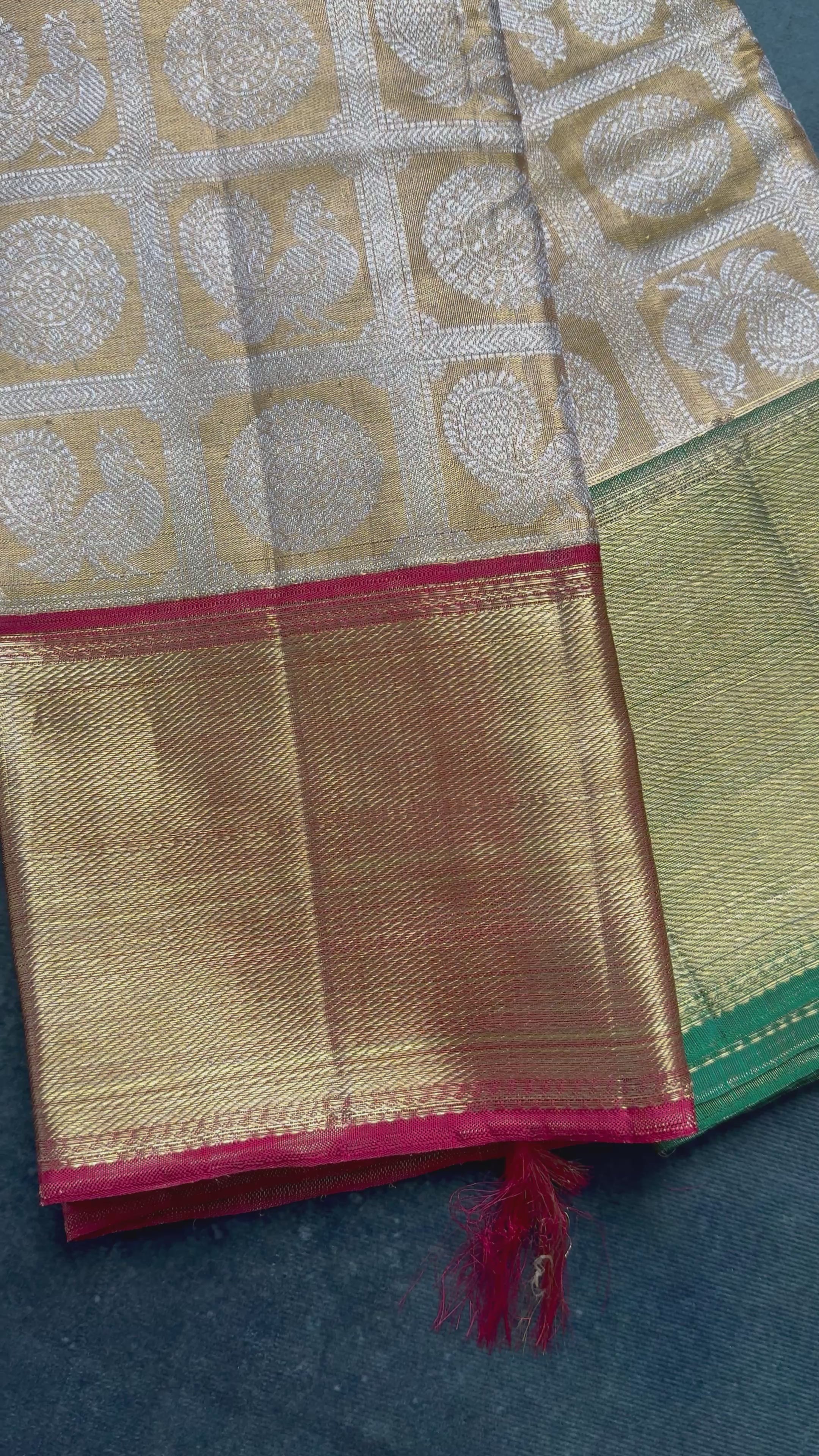 Gold Kanchipuram Tissue Silk Saree