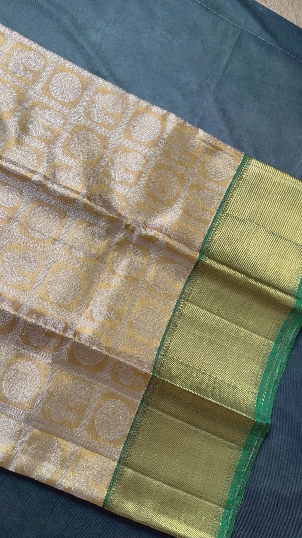 Gold Kanchipuram Tissue Silk Saree
