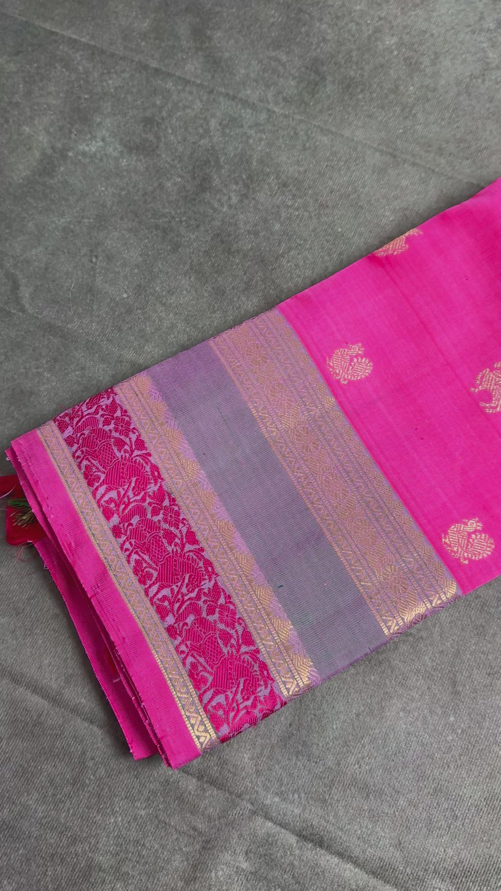 Rani pink Kanchipuram silk saree
