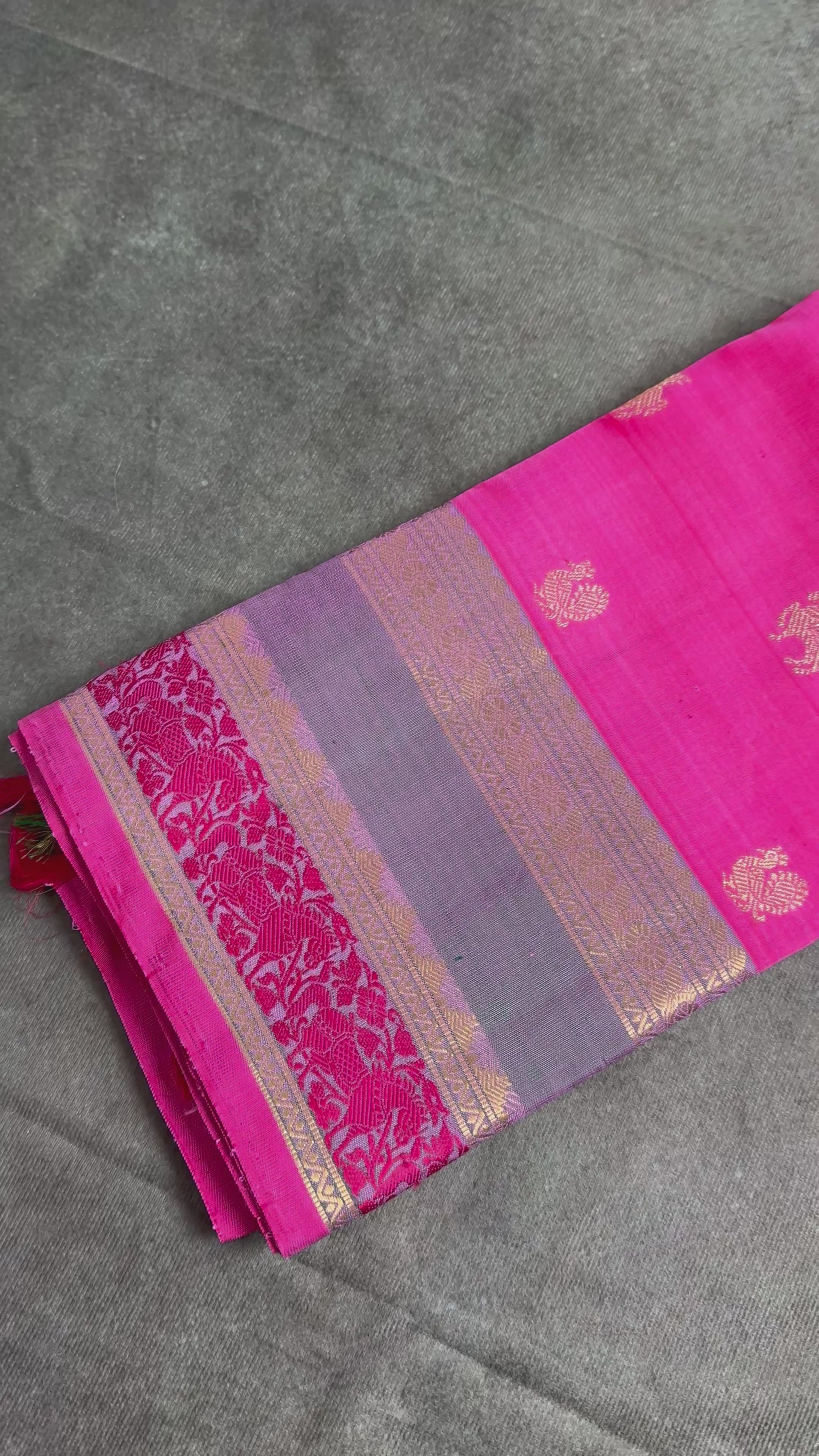 Rani pink Kanchipuram silk saree